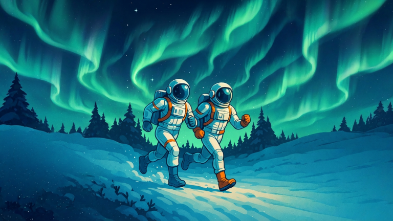 Astronauter-dekorativ grafisk bild